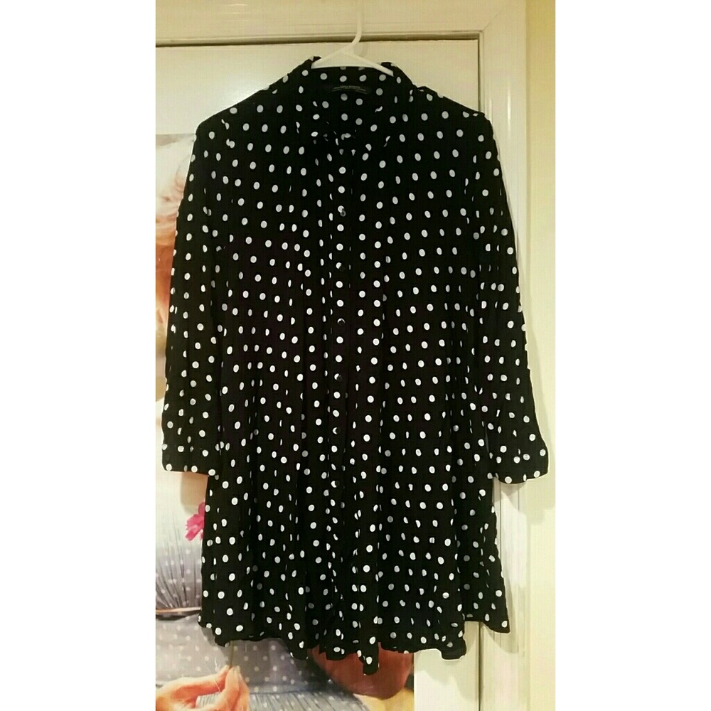 Poka Dot Button Down